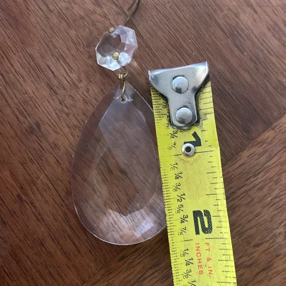Vintage 22 Clear Crystal Teardrop Chandelier Crystals - Picture 3 of 5